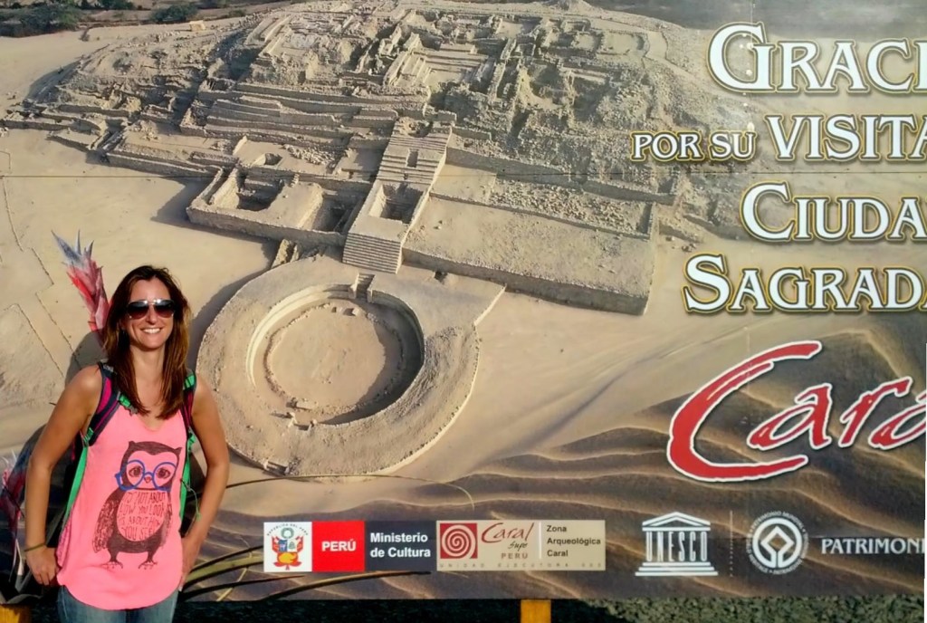 Sitio arqueológico de Caral, patrimonio de la humanidad por la UNESCO.